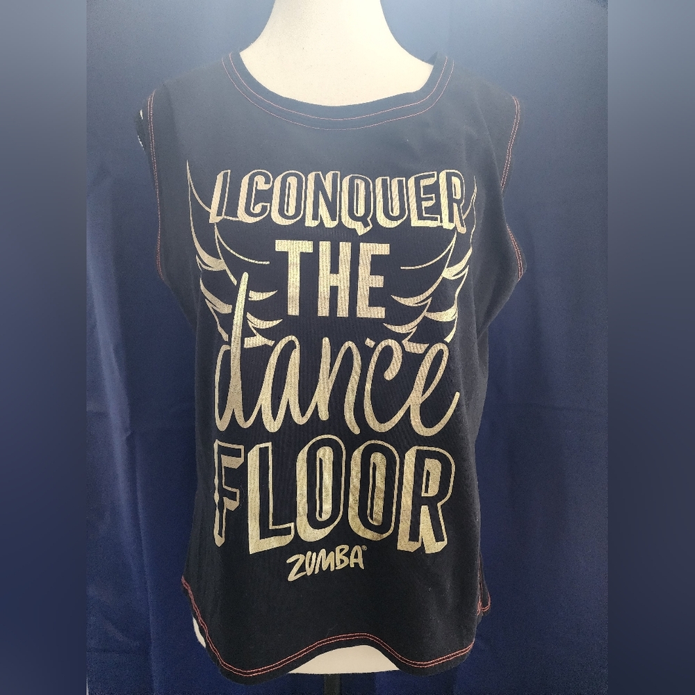 Zumba Fitness Black and Gold Dance Top